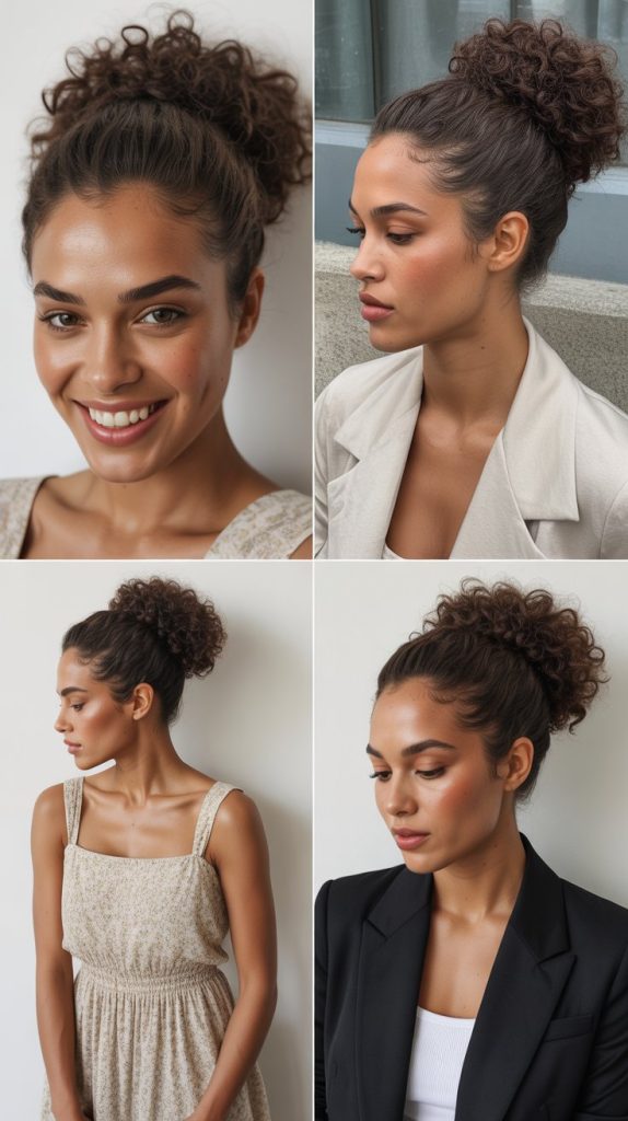 Voluminous Crown with Pulled-Back Sides