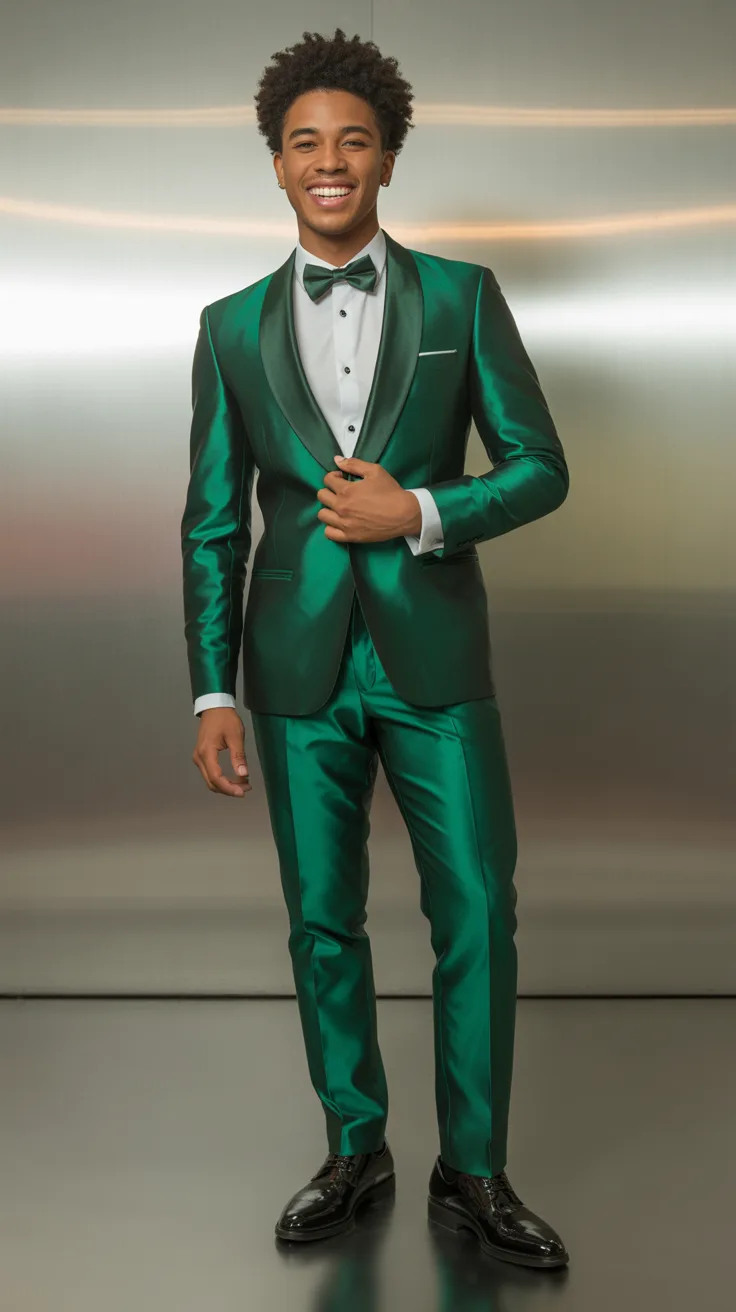 Green Prom Suits for Men That Pop