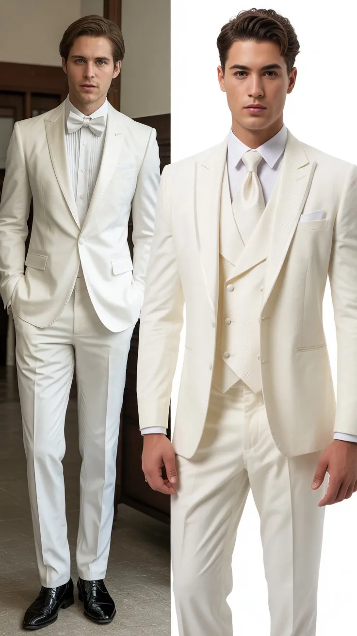 White Prom Suits for Men: Clean, Sharp Looks