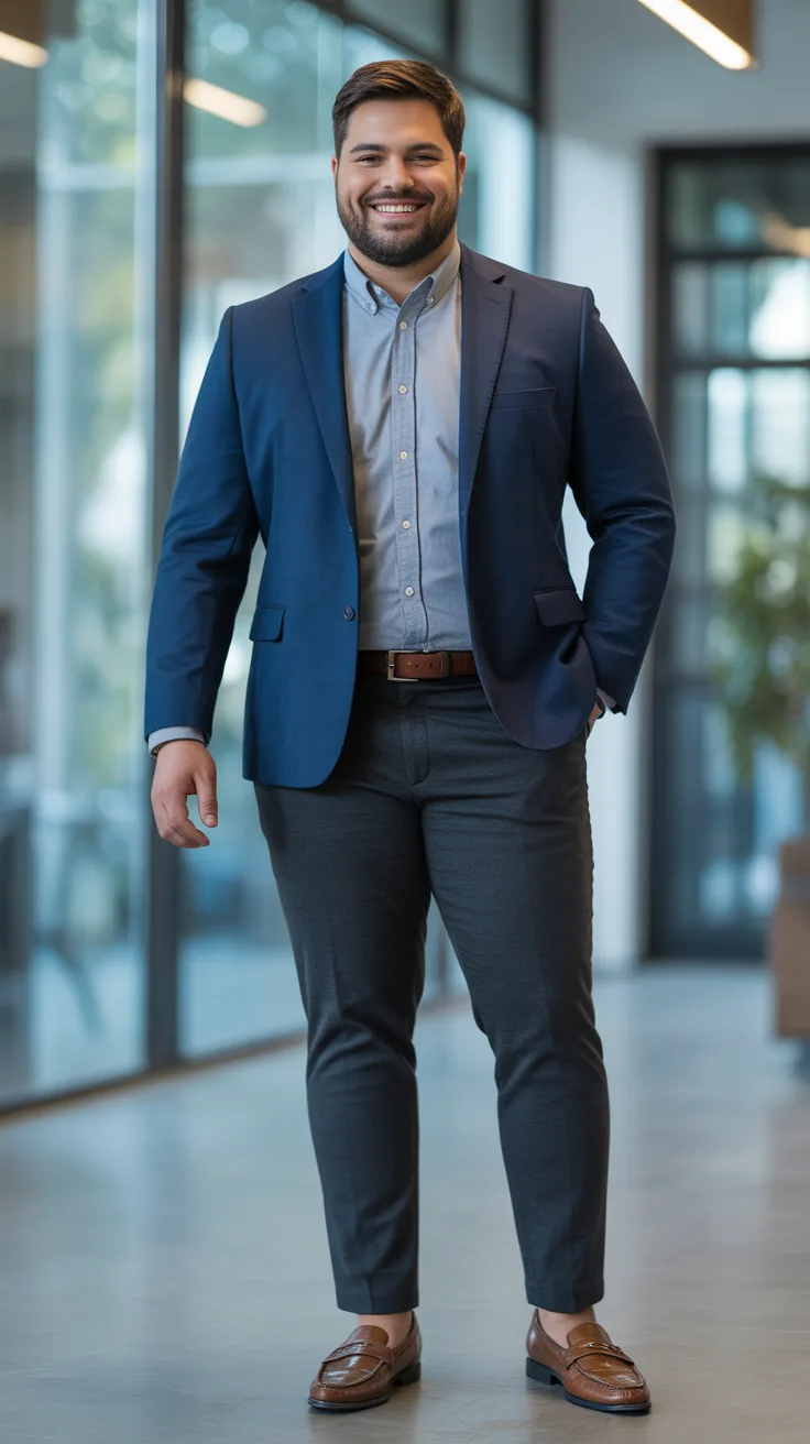 Plus-Size Business Casual Outfits for Men That Fit Perfectly