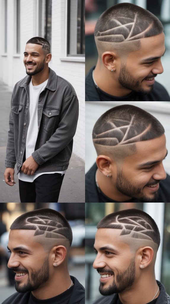 Buzz Cut with Designed Hairline