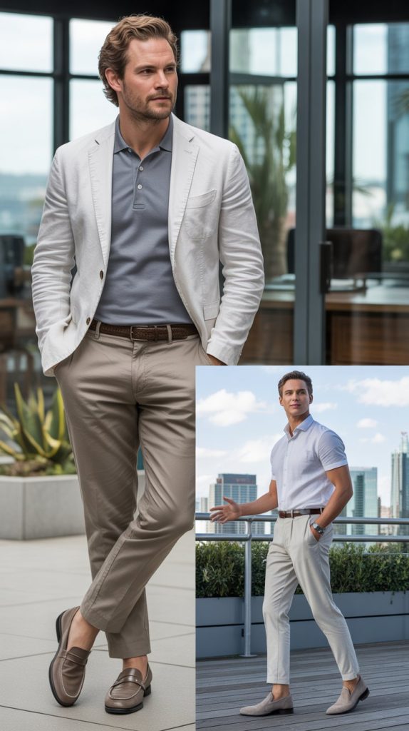 The Classic Navy Blazer with Chinos