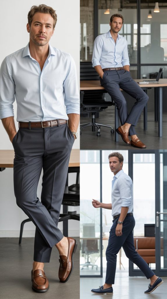 Henley Shirt and Tailored Trousers