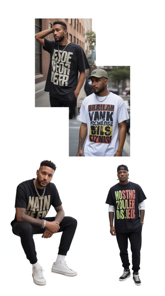 . Streetwear Outfits Featuring Graphic Tees and Joggers