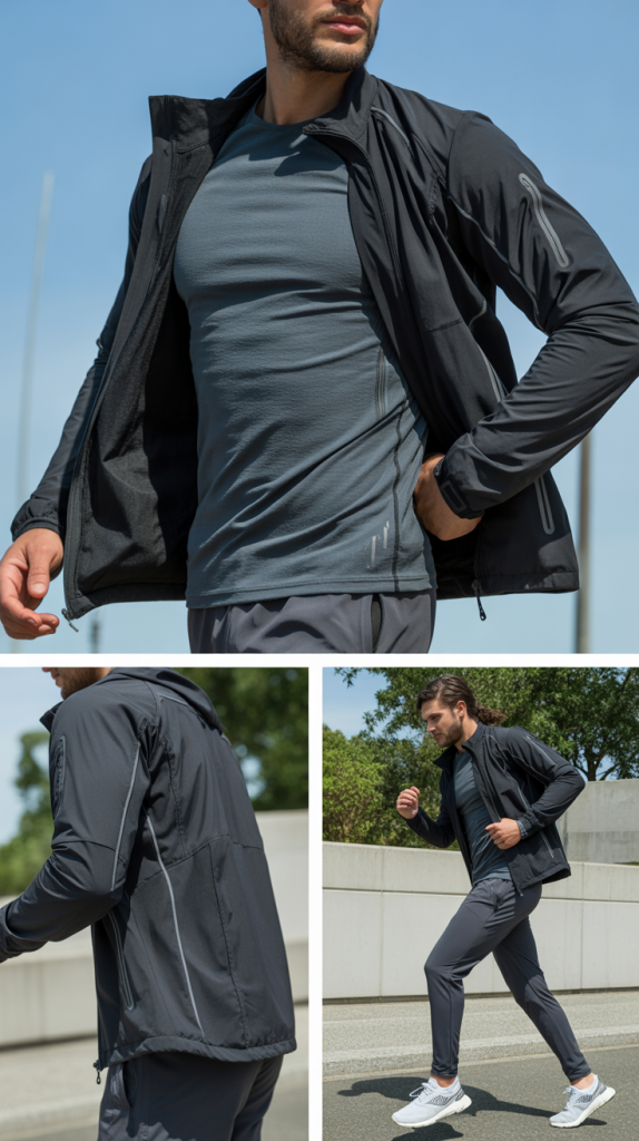 Athletic Jacket Over Fitted Tee