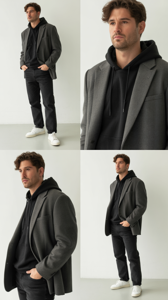 Oversized Blazer Over Streetwear Basics