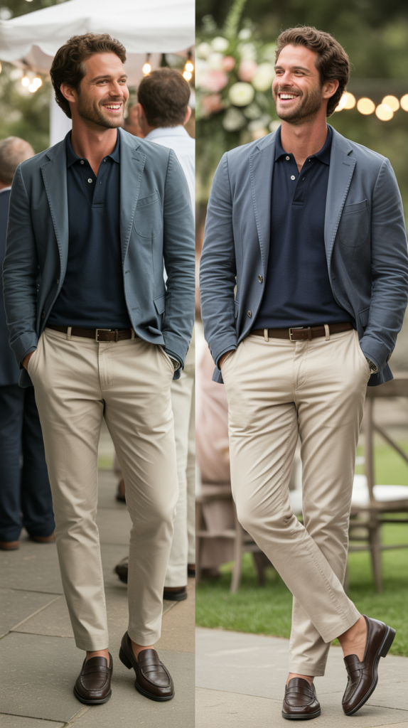Polo Shirt With Blazer