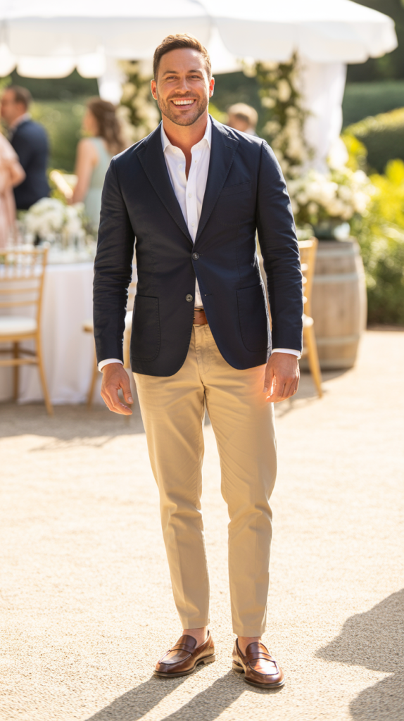 Smart-Casual Blazer With Chinos