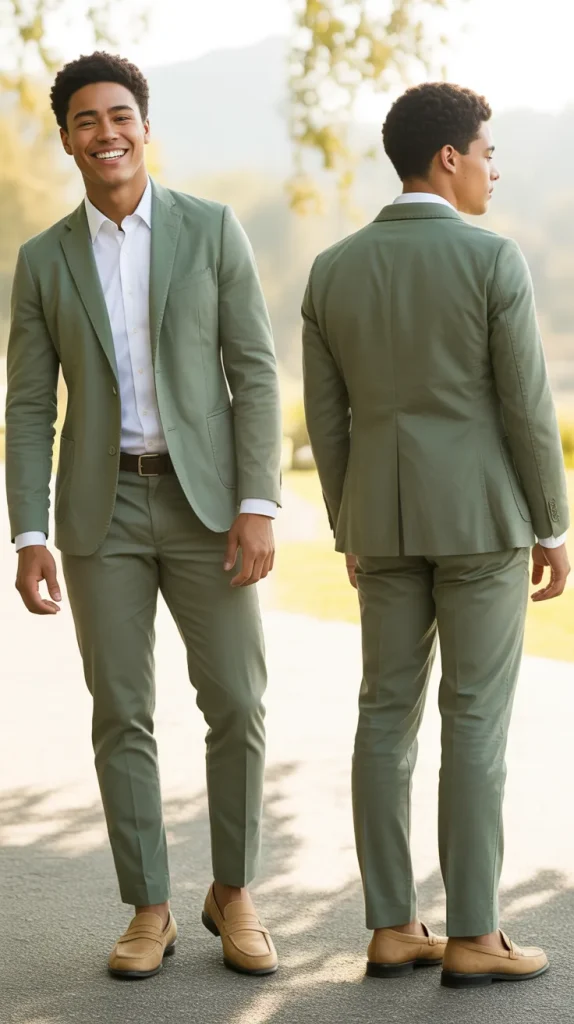 Sage Green Slim-Fit Suit