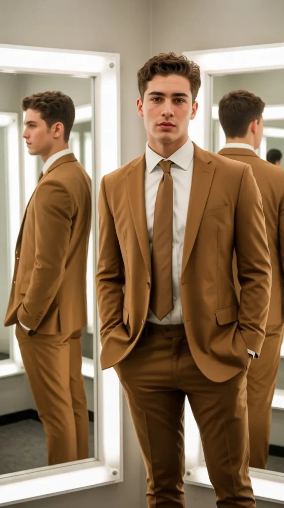 Budget-Friendly Brown Prom Suits