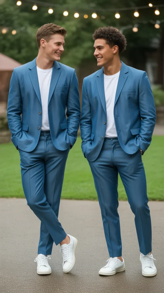  Denim-Inspired Blue Suit