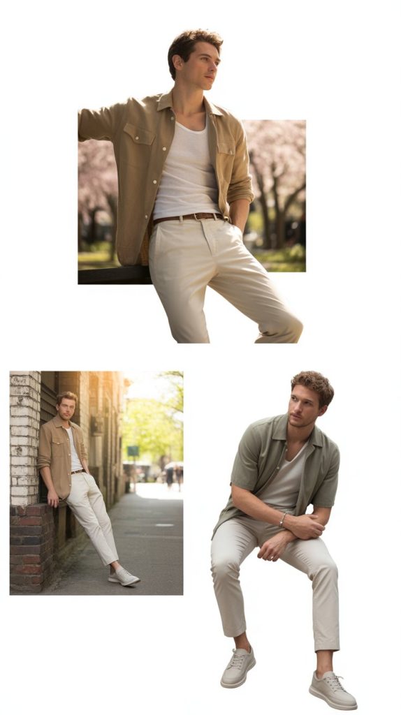 . Light Layering With Open Shirt