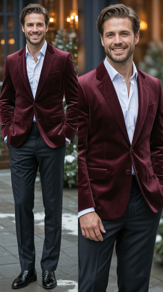Velvet Blazer For Winter Weddings