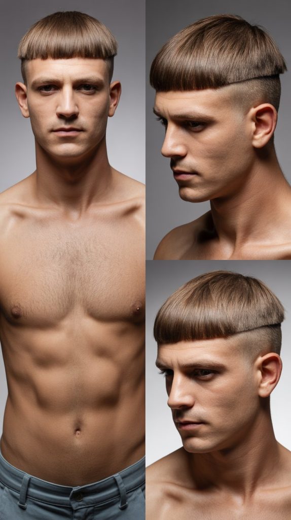 The Caesar Cut with Forward Fringe