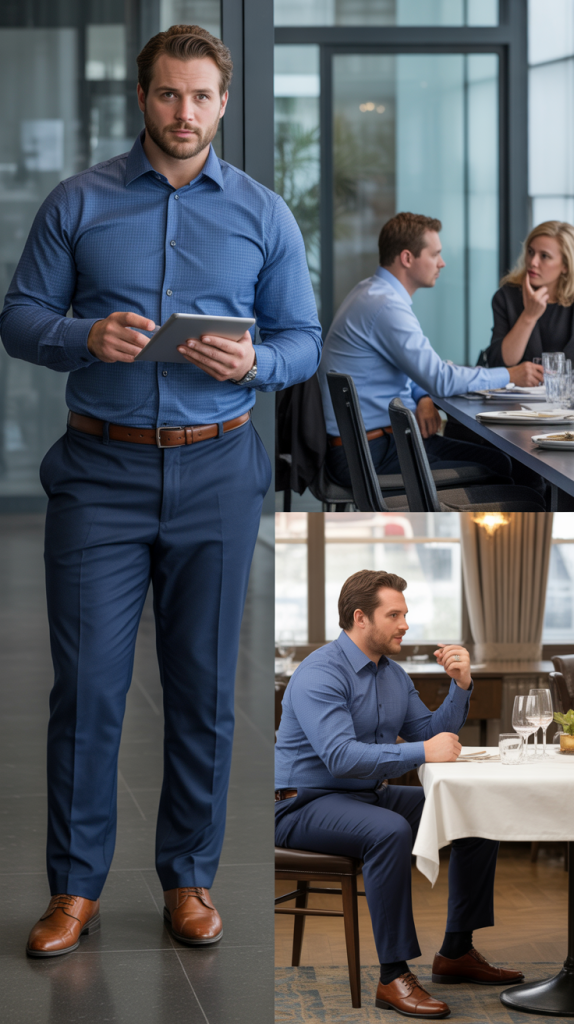 The Patterned Shirt with Solid Trousers