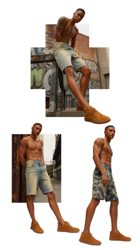 1. Bleached Jorts With Suede Sneakers