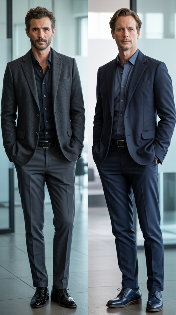Monochromatic Business Casual Look