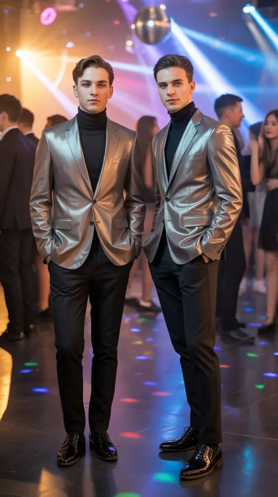  Metallic Silver Blazer