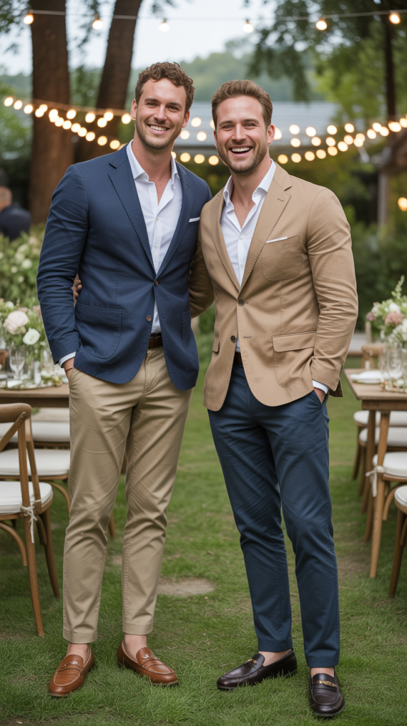 Smart-Casual Blazer And Chinos