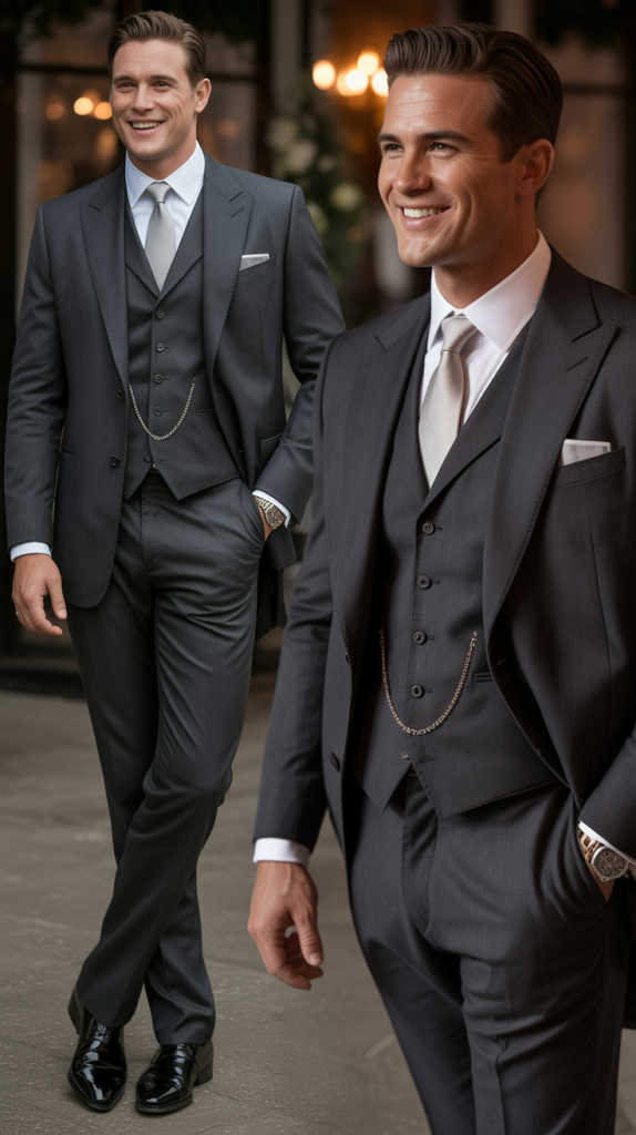 Charcoal Three-Piece Suit
