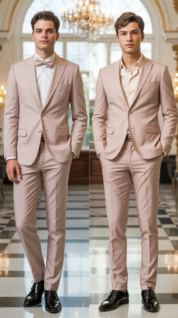 Blush Pink Slim-Fit Suit