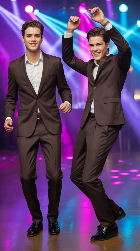 Brown Suit in Stretch Fabric