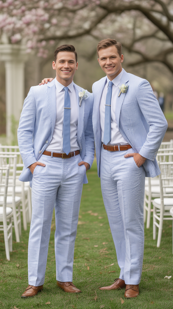 Seersucker Suit For Traditional Spring Elegance