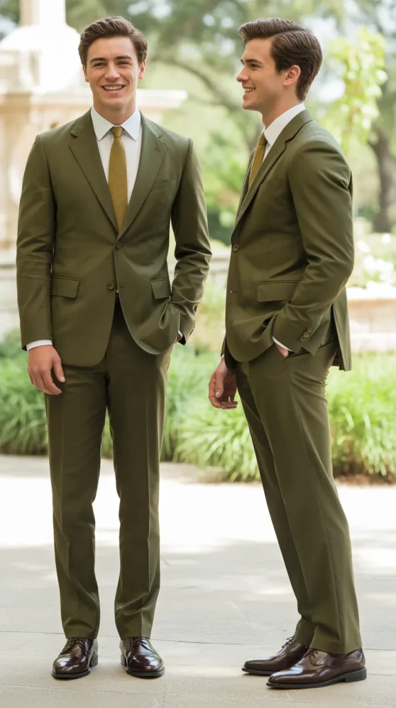 Olive Green Two-Piece Suit