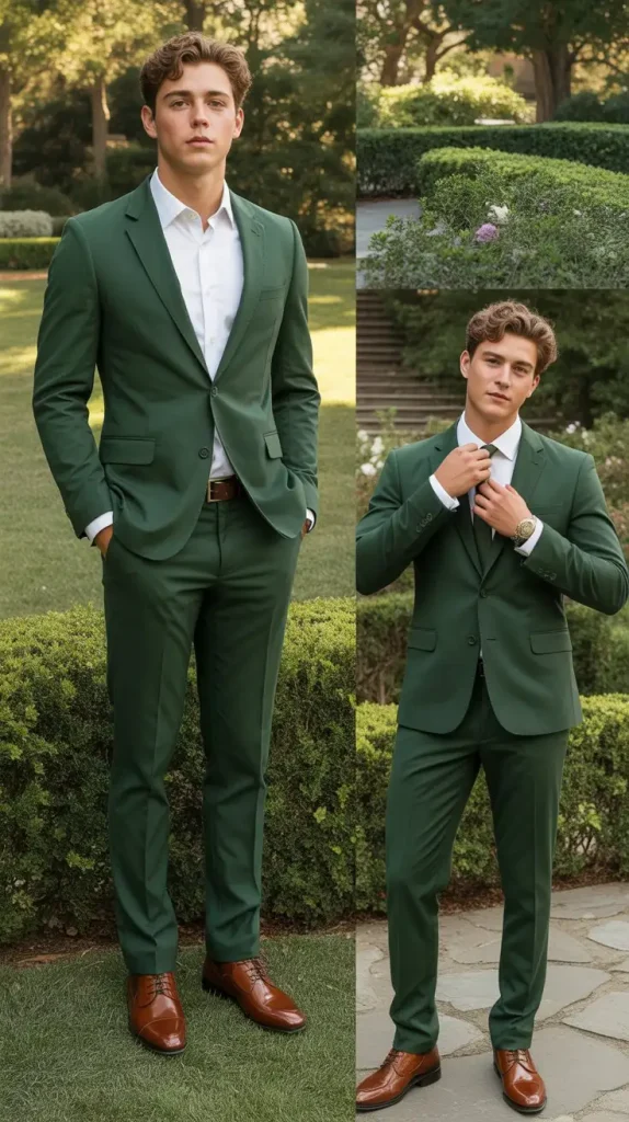 Forest Green Slim Suit