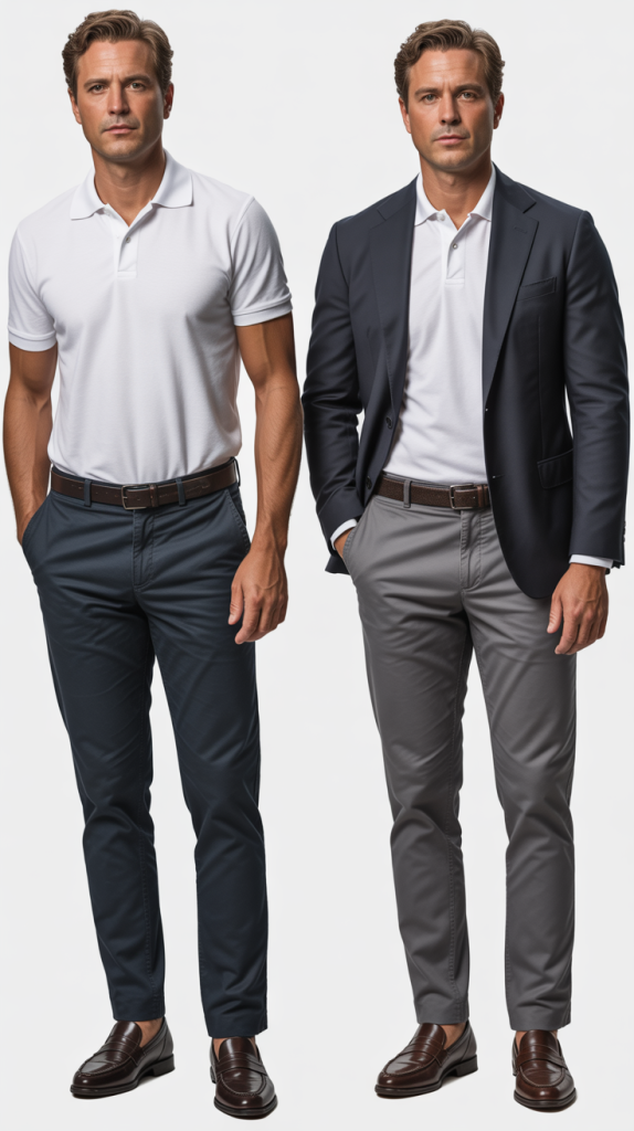 White Polo Shirt Casual Option