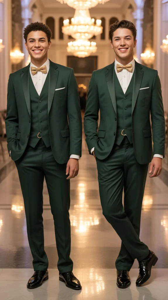 Dark Green Three-Piece Suit