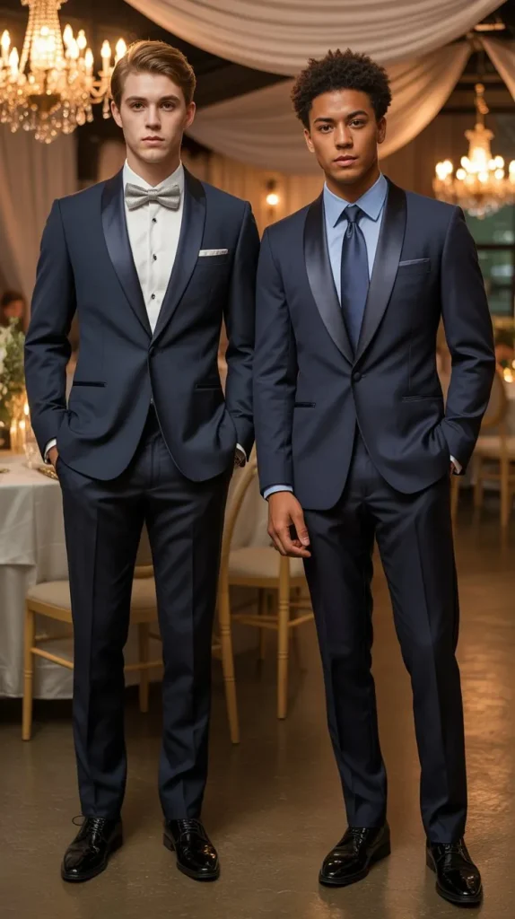 Navy Blue Suit for Different Skin Tones