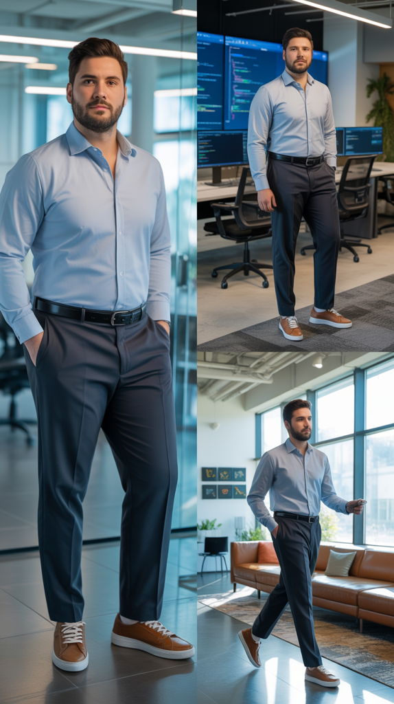 The Untucked Dress Shirt with Tailored Trousers