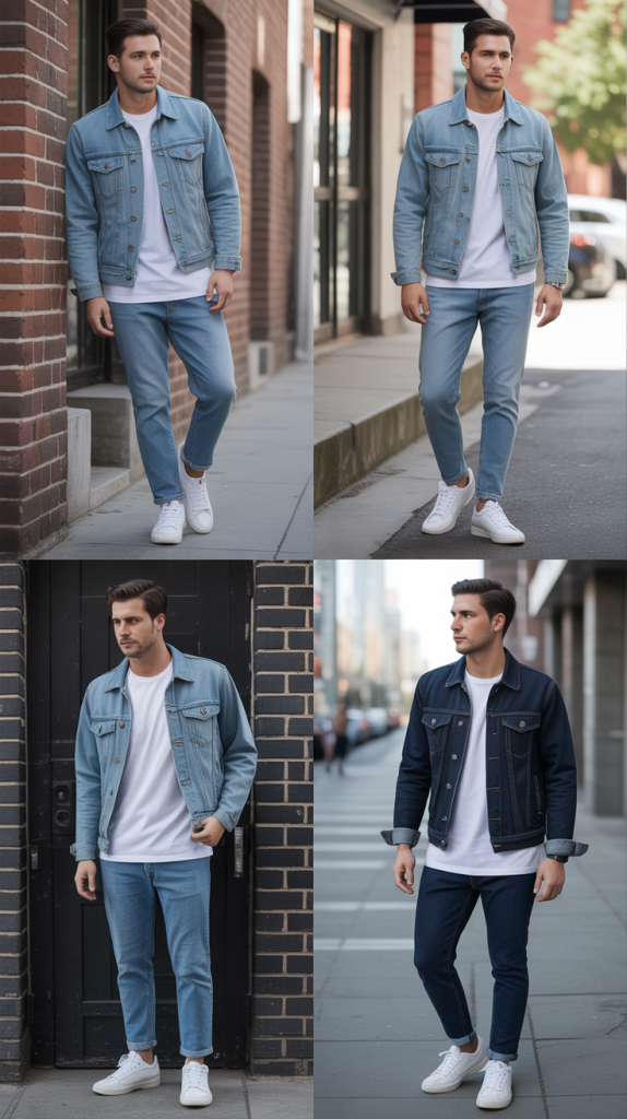 Double Denim With White Tee Foundation