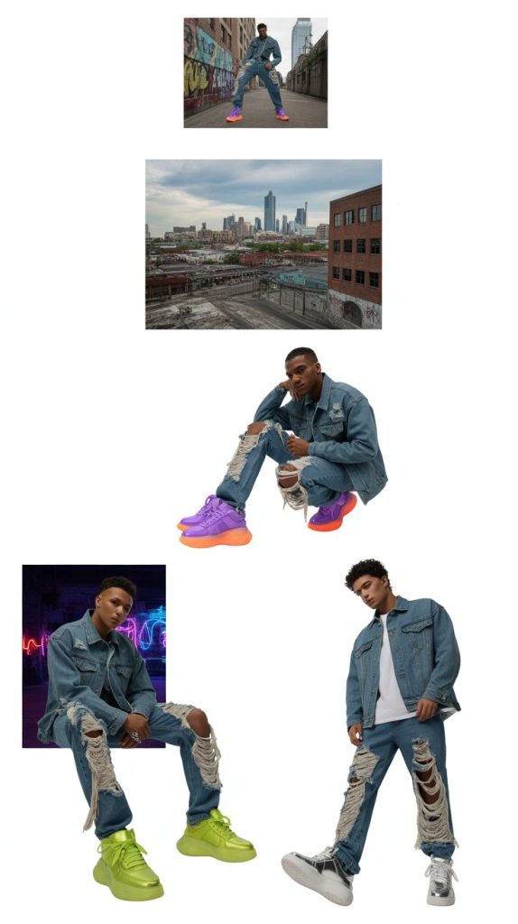  Ripped Jorts With Statement Sneakers