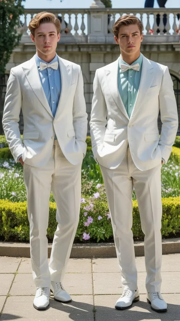 Slim-Fit White Suit