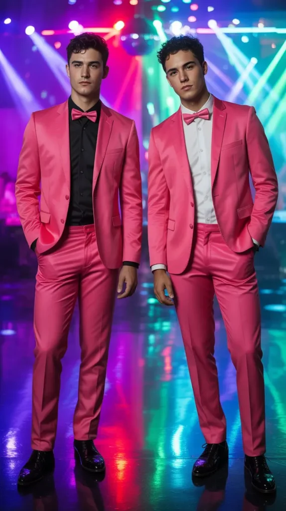 Neon Pink Suit for a Bold Party Statement