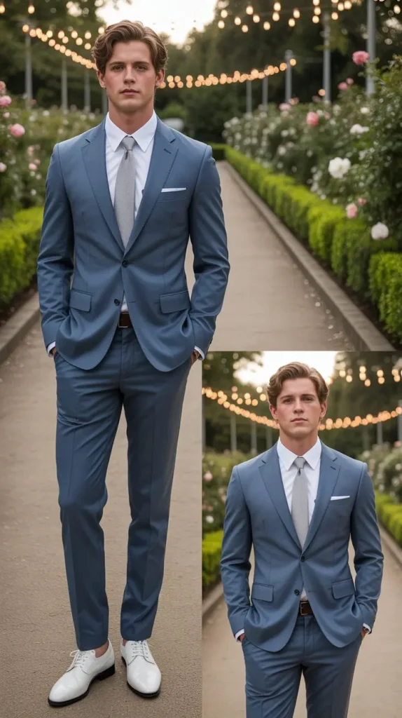 Light Navy Blue (Powder Blue) Suit
