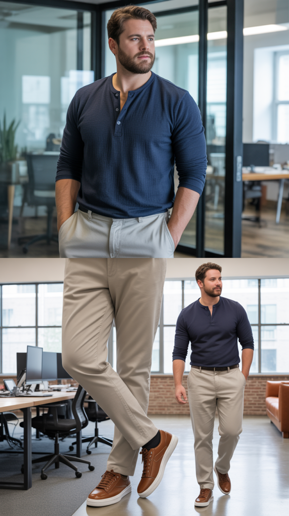 The Henley Shirt with Trousers