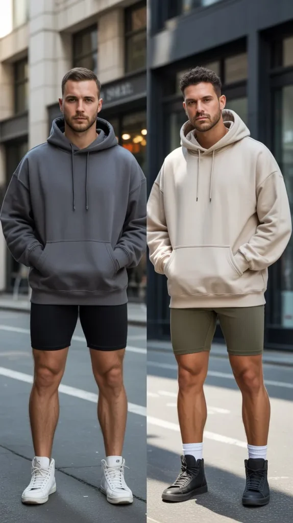  Oversized Hoodie + Biker Shorts — Urban Cool Redefined