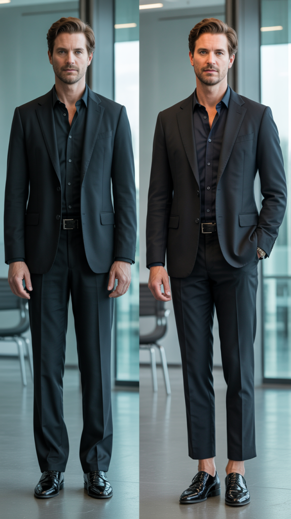 The Classic Black Blazer and Trousers Combo