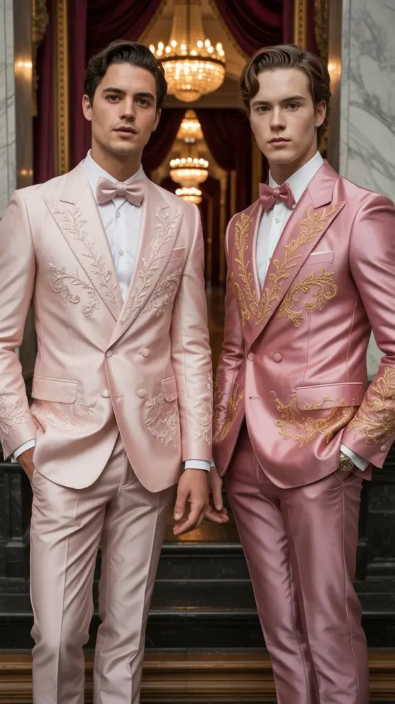  Pink Suit with Embroidered Details for Artisan Luxury