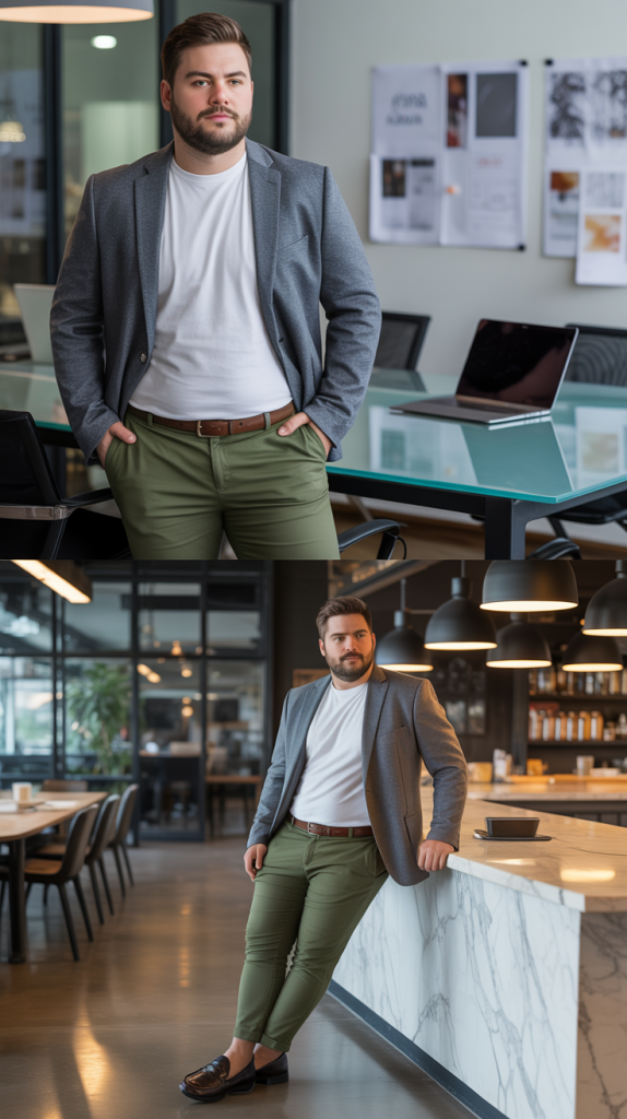 The Casual Blazer with T-Shirt and Chinos