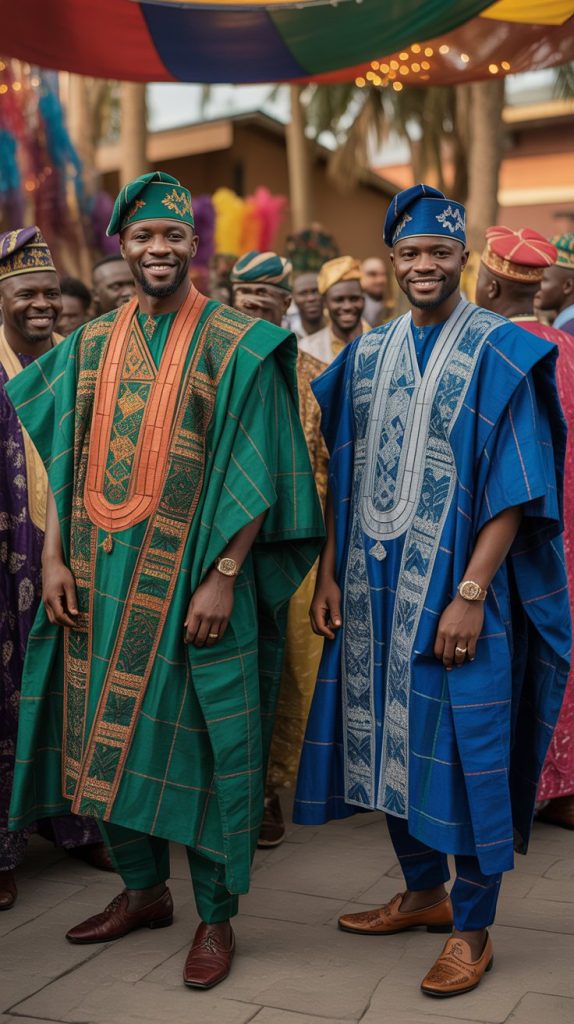  Traditional Agbada in Vibrant Patterns