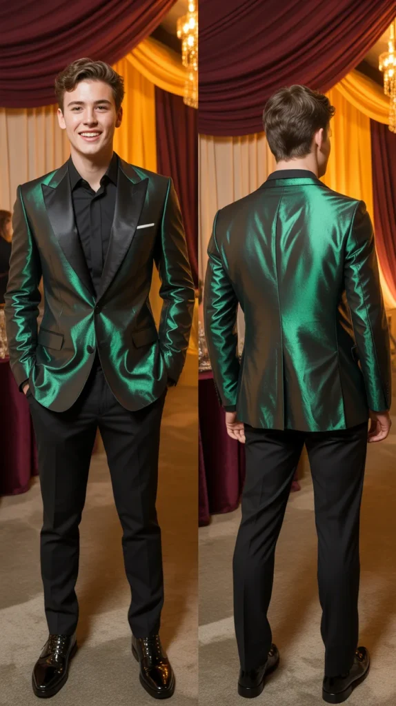 Green Metallic Shimmer Suit