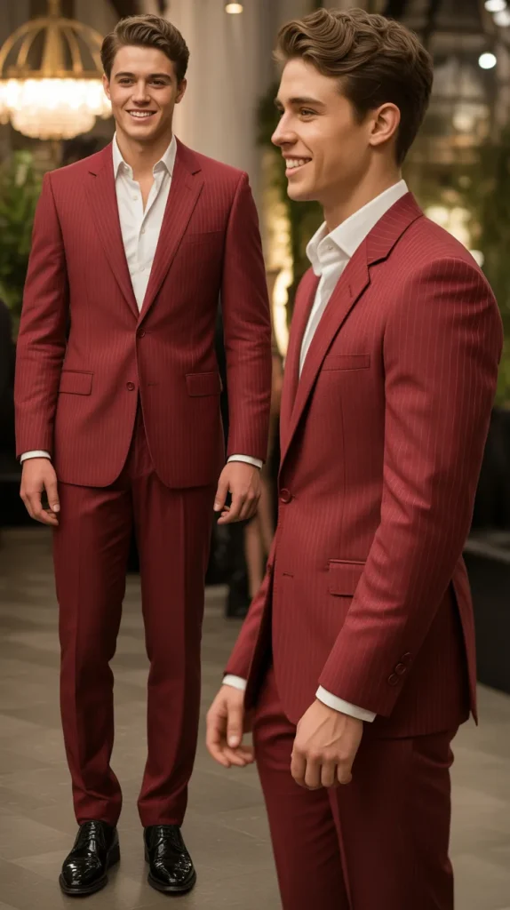 Red Pinstripe Suit