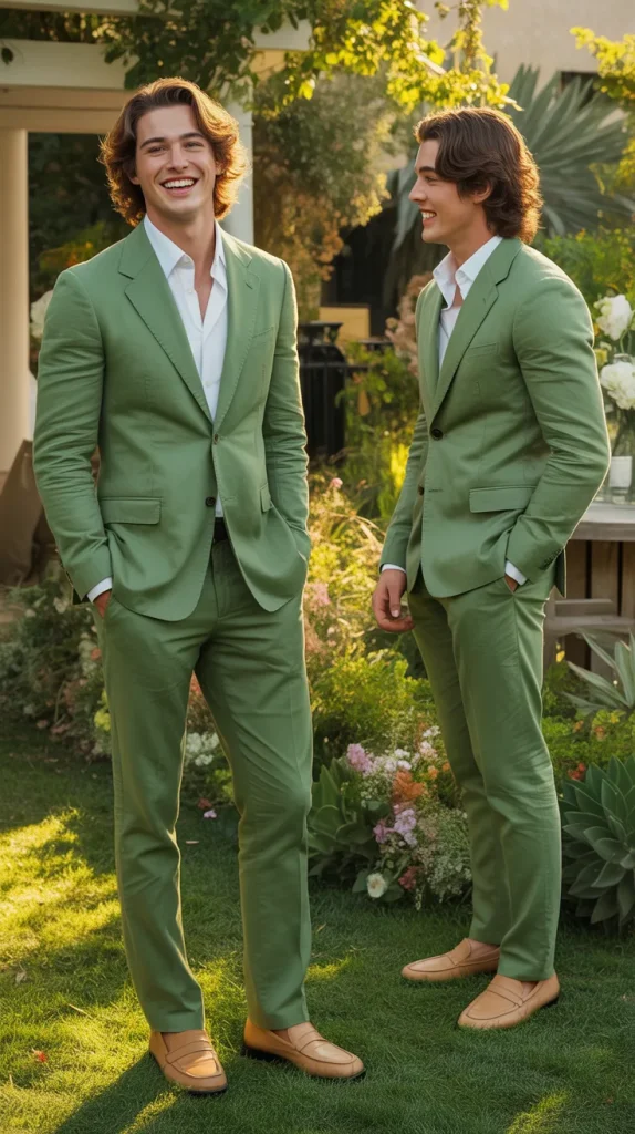 Light Green Linen Suit