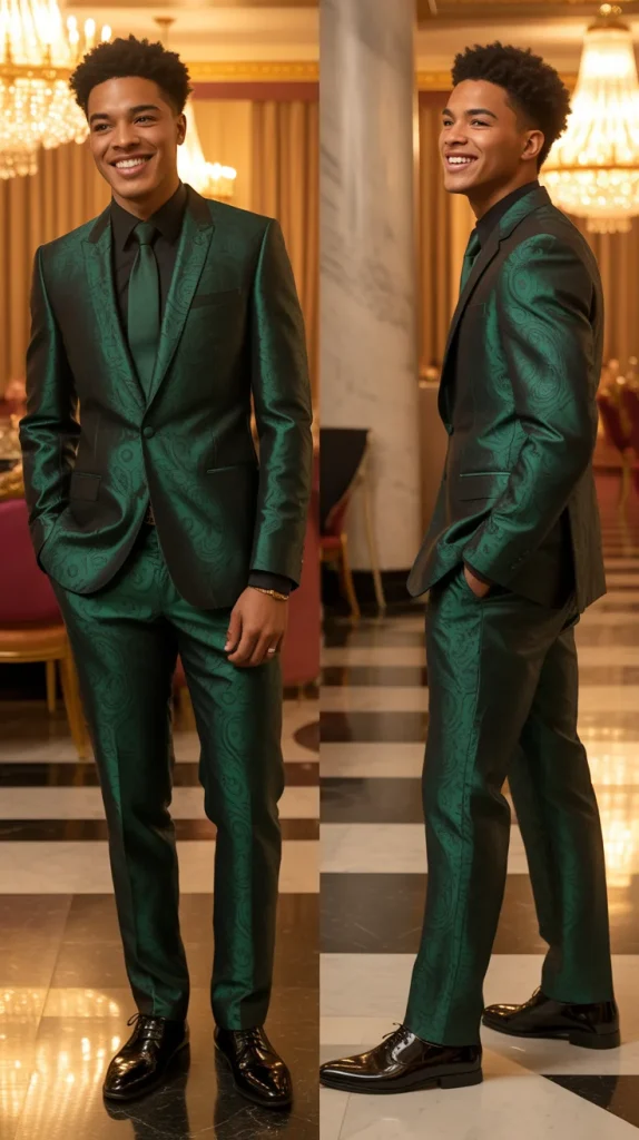 Green Paisley Suit