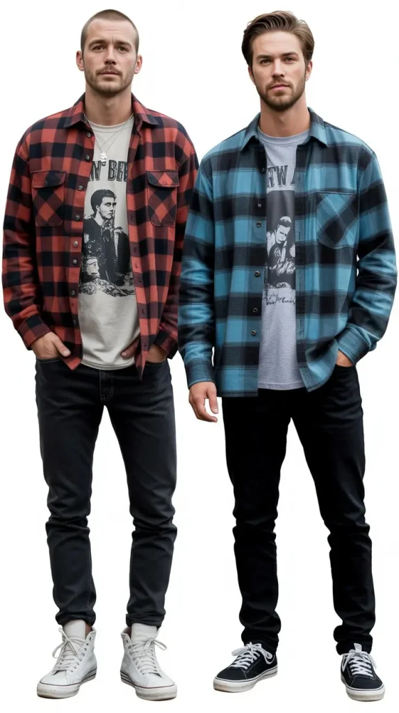Flannel Shirt Over a Tee