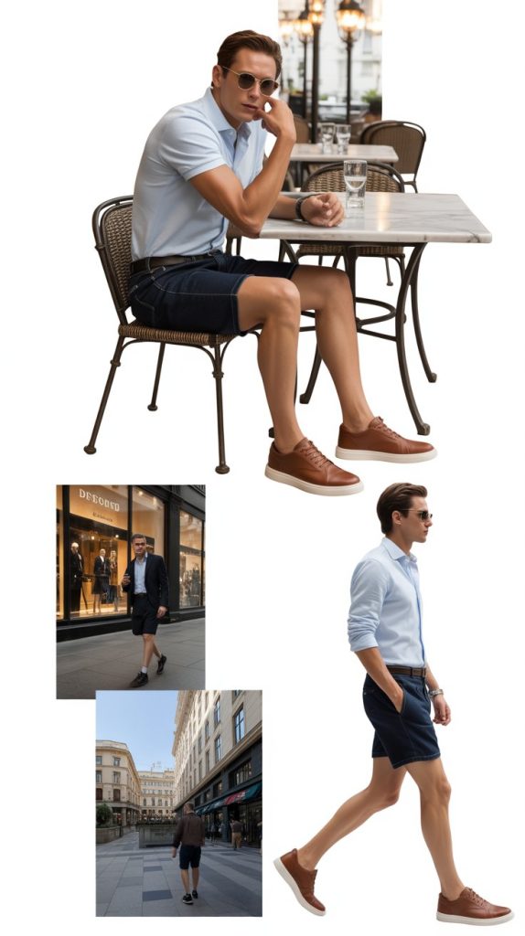  Polo Shirt With Cropped Trousers